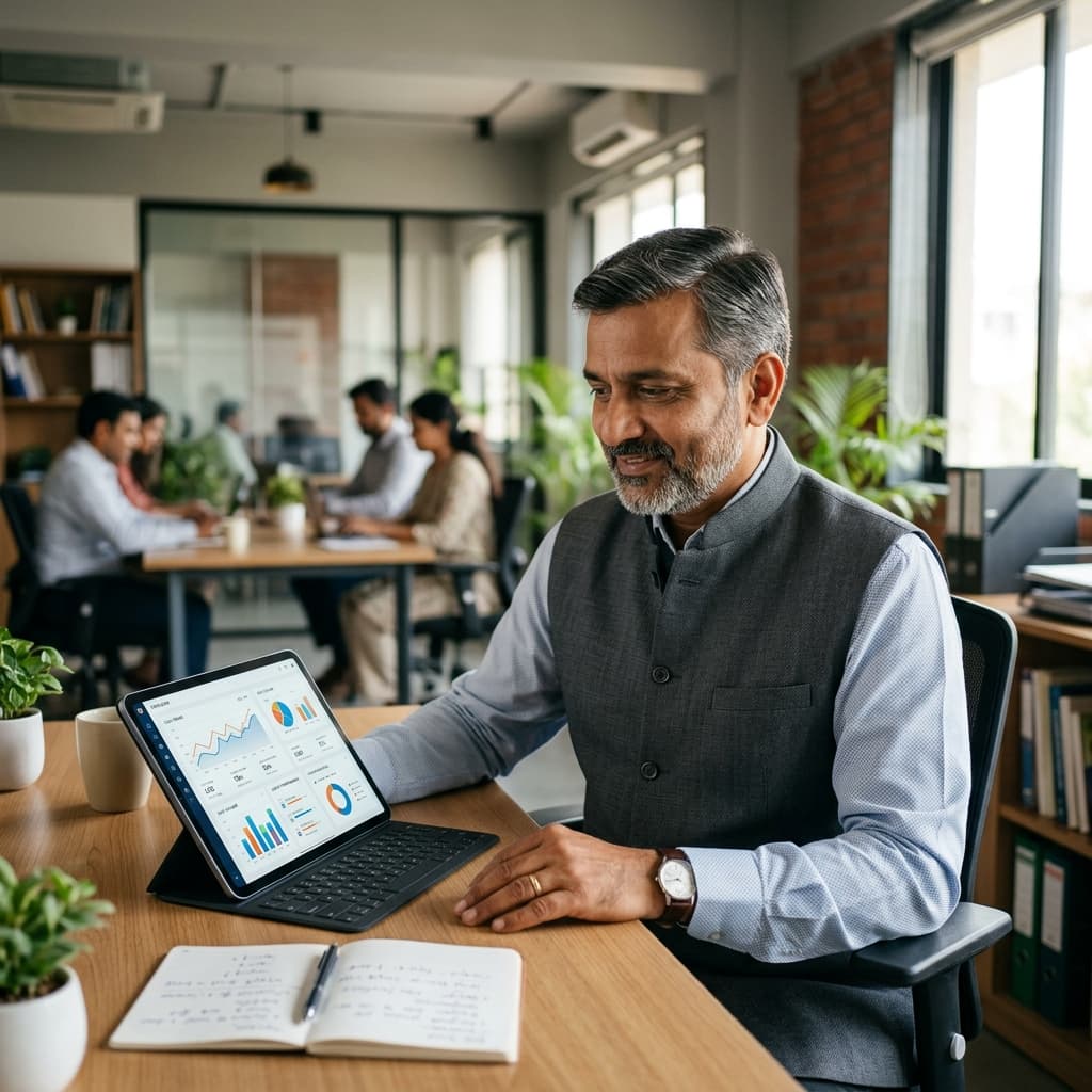 Surat Business Owner using Voni AI Voice Analytics Dashboard